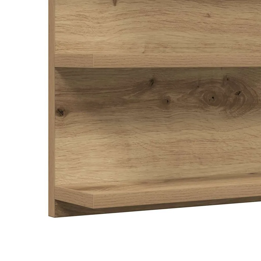 Armoire à miroir de salle de bain chêne artisanal 90x11x45 cm - 8