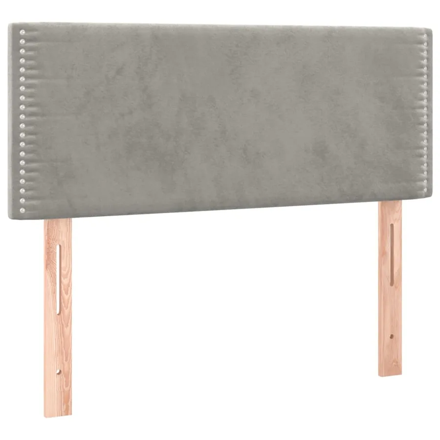 Sommier à lattes de lit et matelas Gris clair 90x200 cm Velours - 6