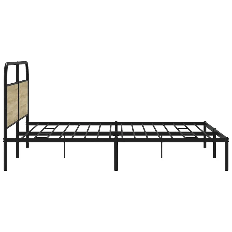 Cadre de lit en métal sans matelas chêne sonoma 180x200 cm - 5