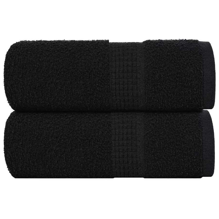 Serviettes de toilette FROGN 2 pièces Noir 30x30 cm 360 g/m²