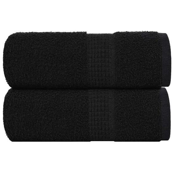 Serviettes de toilette FROGN 2 pièces Noir 30x30 cm 360 g/m²
