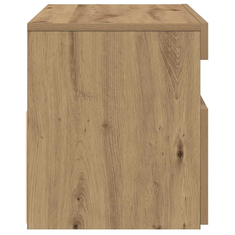 Meubles TV avec lumières LED 2 pcs chêne artisanal - 11