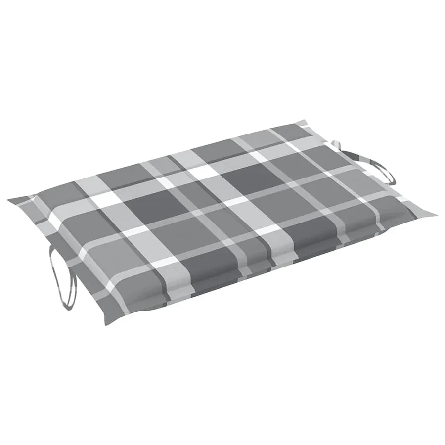 Chaise longue avec coussin Gris Bois d'acacia solide - 13