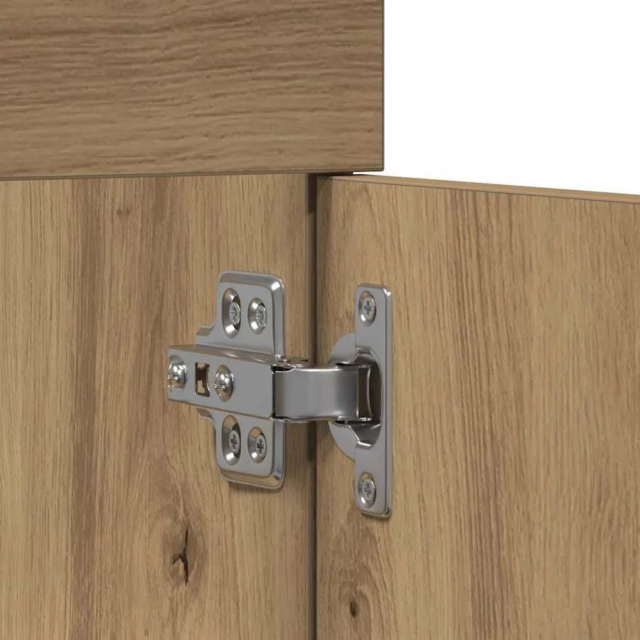 Armoire lavabo de salle de bain chêne artisanal bois ingénierie - 8