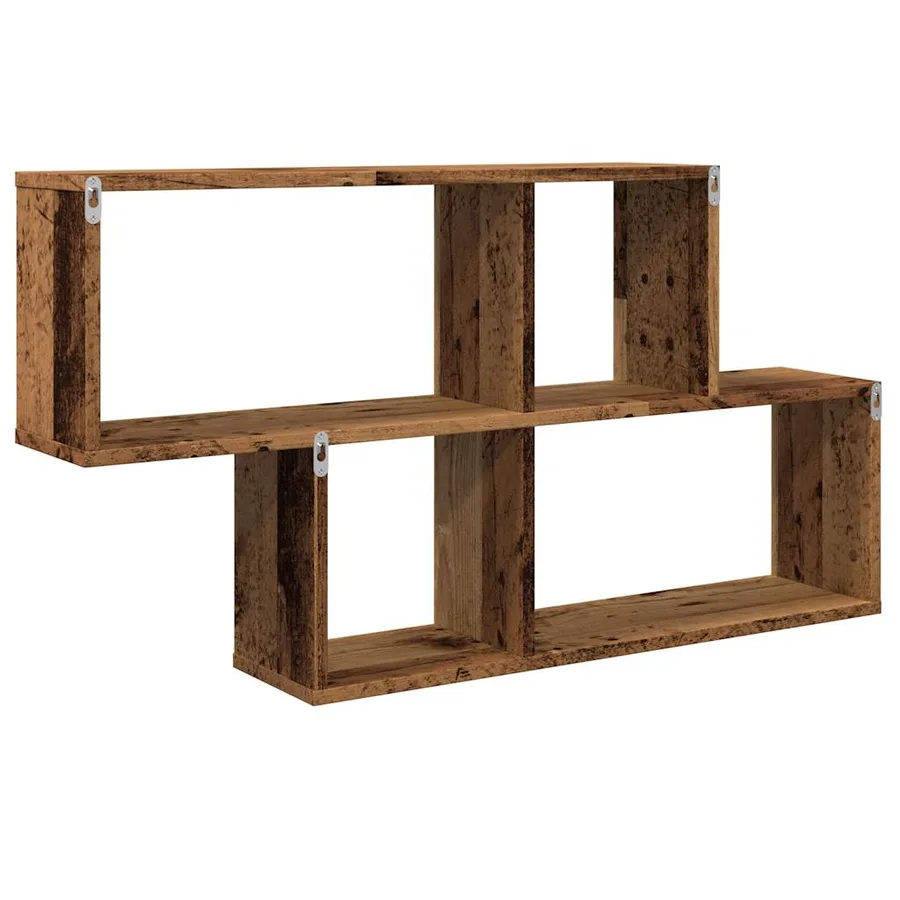 Étagère murale vieux bois 100x18x53 cm bois d'ingénierie - 6