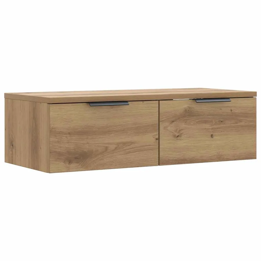 Armoire murale chêne artisanal 68x30x20 cm bois d'ingénierie - 2