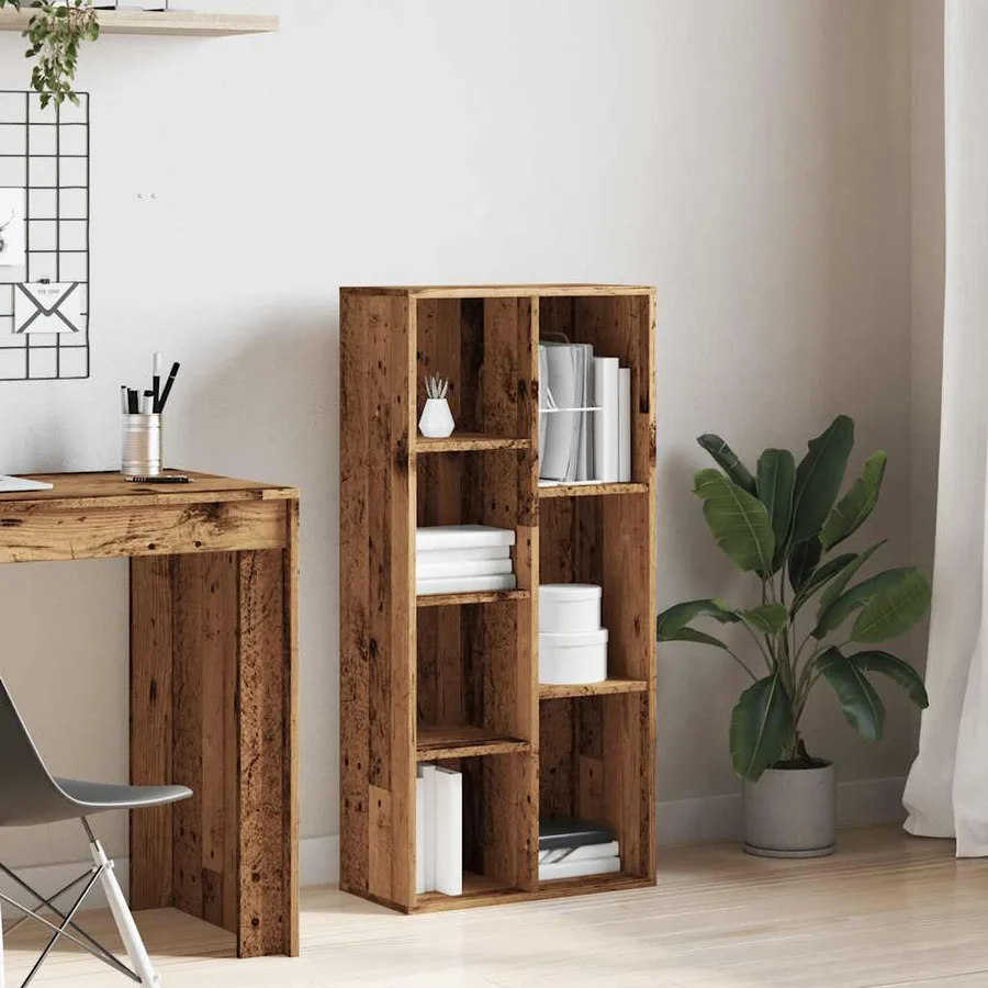 Bibliothèque vieux bois 50x25x104 cm - 3