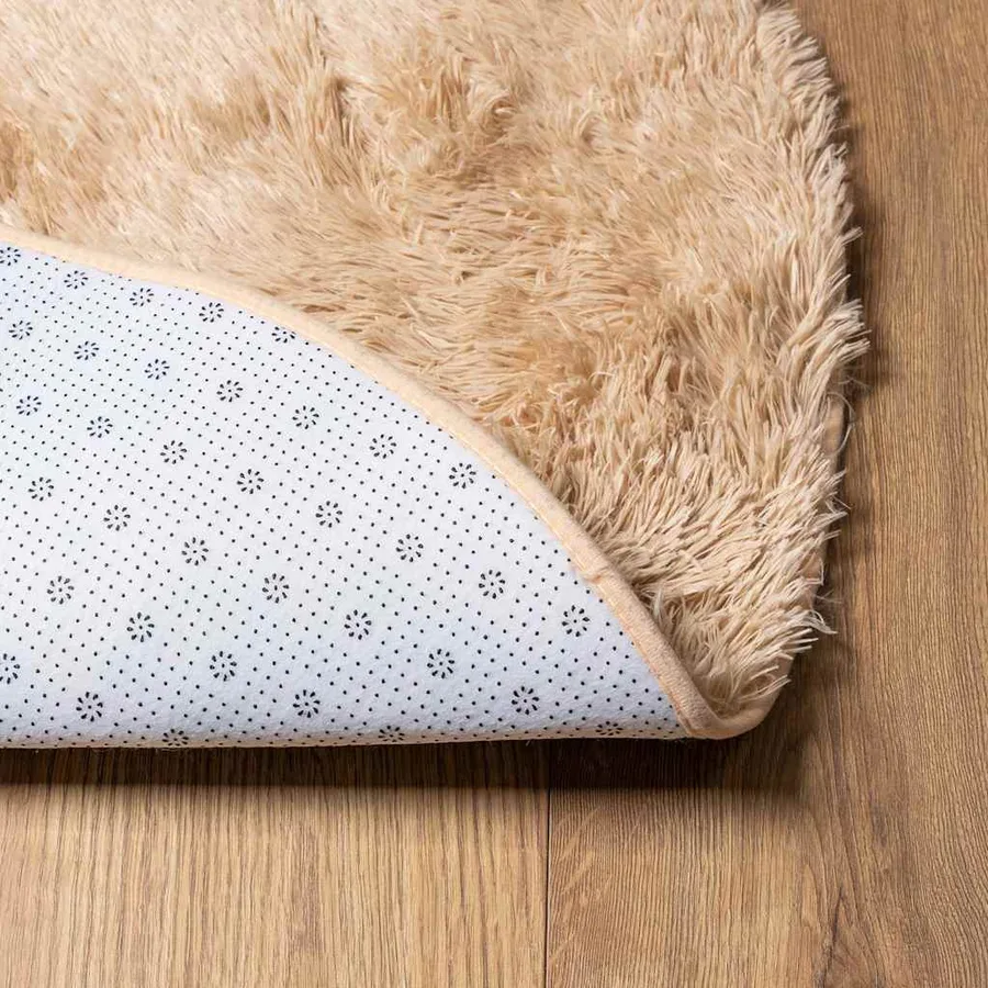 Tapis Shaggy à poils longs NAVARRA beige 200x200 cm polyester - 6