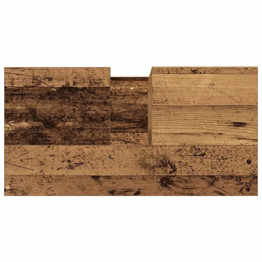 Armoire lavabo vieux bois 65x33x60 cm bois d'ingénierie - 8