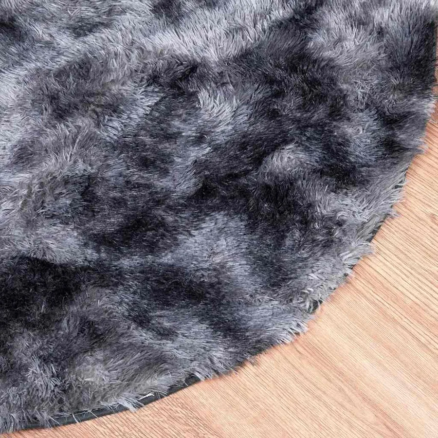 Tapis Shaggy à poils longs NAVARRA gris foncé 300x200 cm - 4