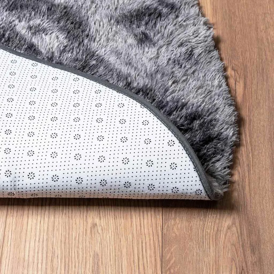 Tapis Shaggy à poils longs NAVARRA gris foncé 300x200 cm - 6