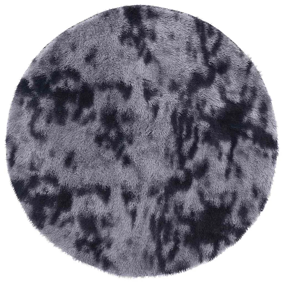 Tapis Shaggy à poils longs NAVARRA gris foncé 200x200 cm - 2