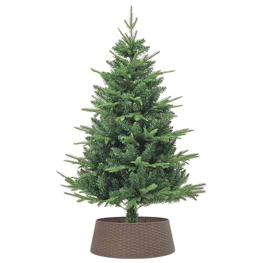 Jupe de sapin de Noël marron Ø65x23 cm plastique - 4
