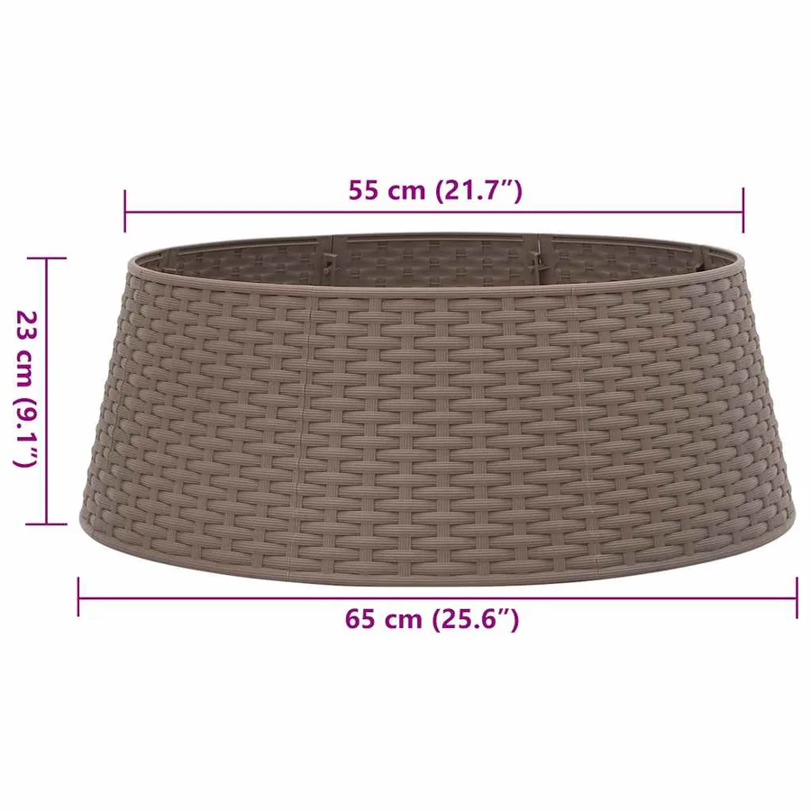 Jupe de sapin de Noël marron Ø65x23 cm plastique - 9
