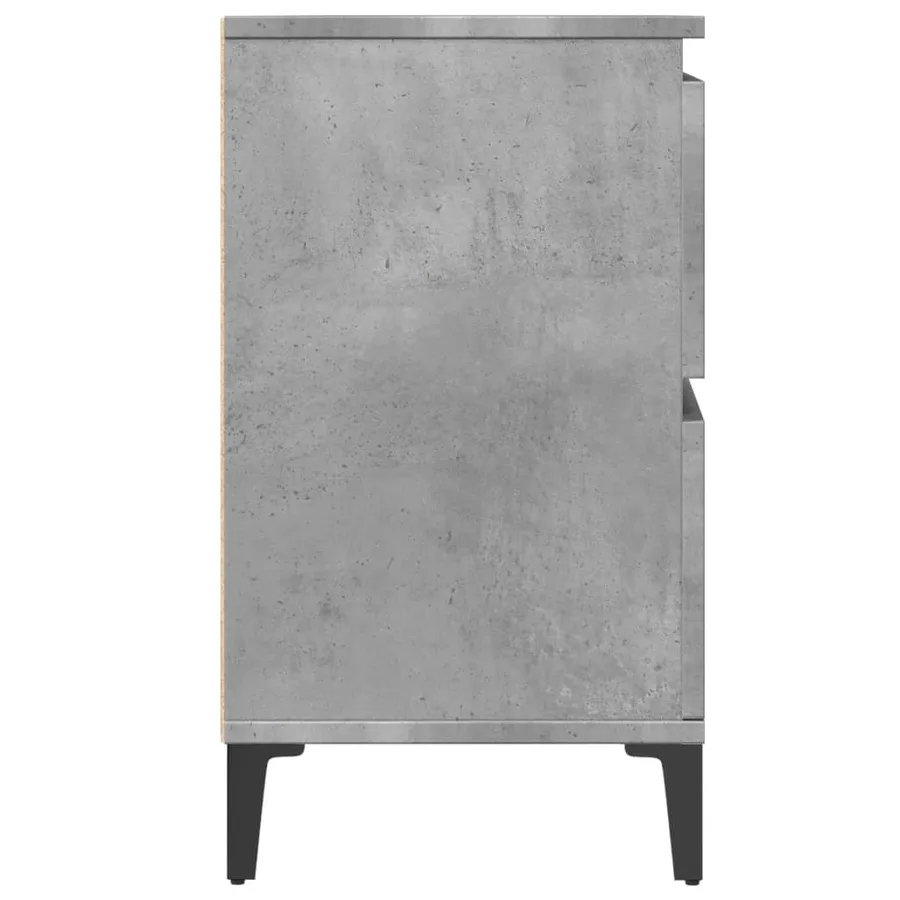 Meuble d'évier gris béton 80x33x60 cm bois d'ingénierie - 6