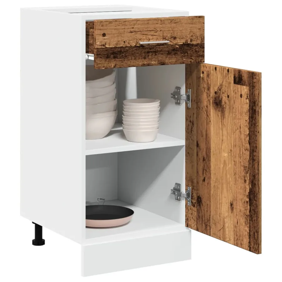 Armoire à tiroirs "Lyon" Bois ancien 40 x 46 x 81,5 cm Bois d'ingénierie