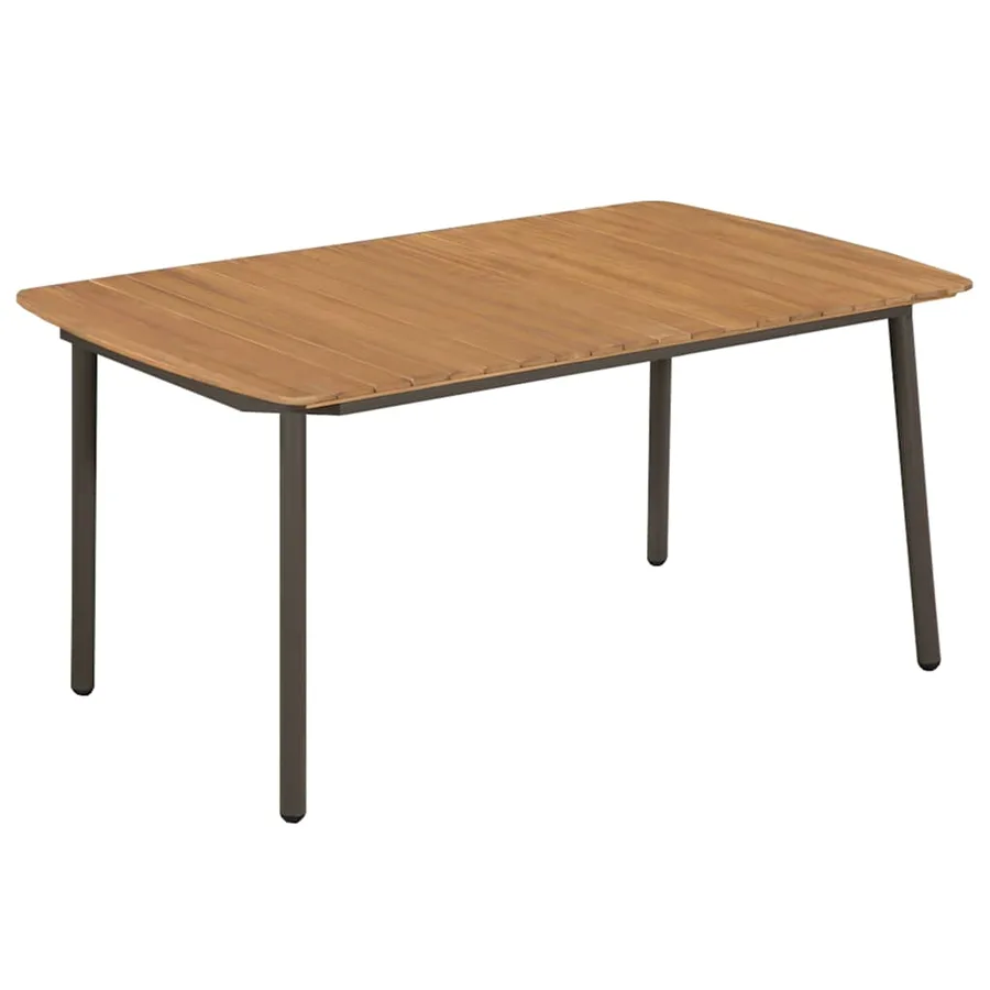 Ensemble à manger de jardin 5 pcs Résine tressée Gris - 2