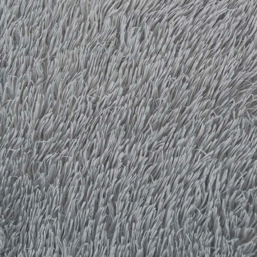 Tapis Shaggy à poils longs NAVARRA gris clair 240x240 cm - 9