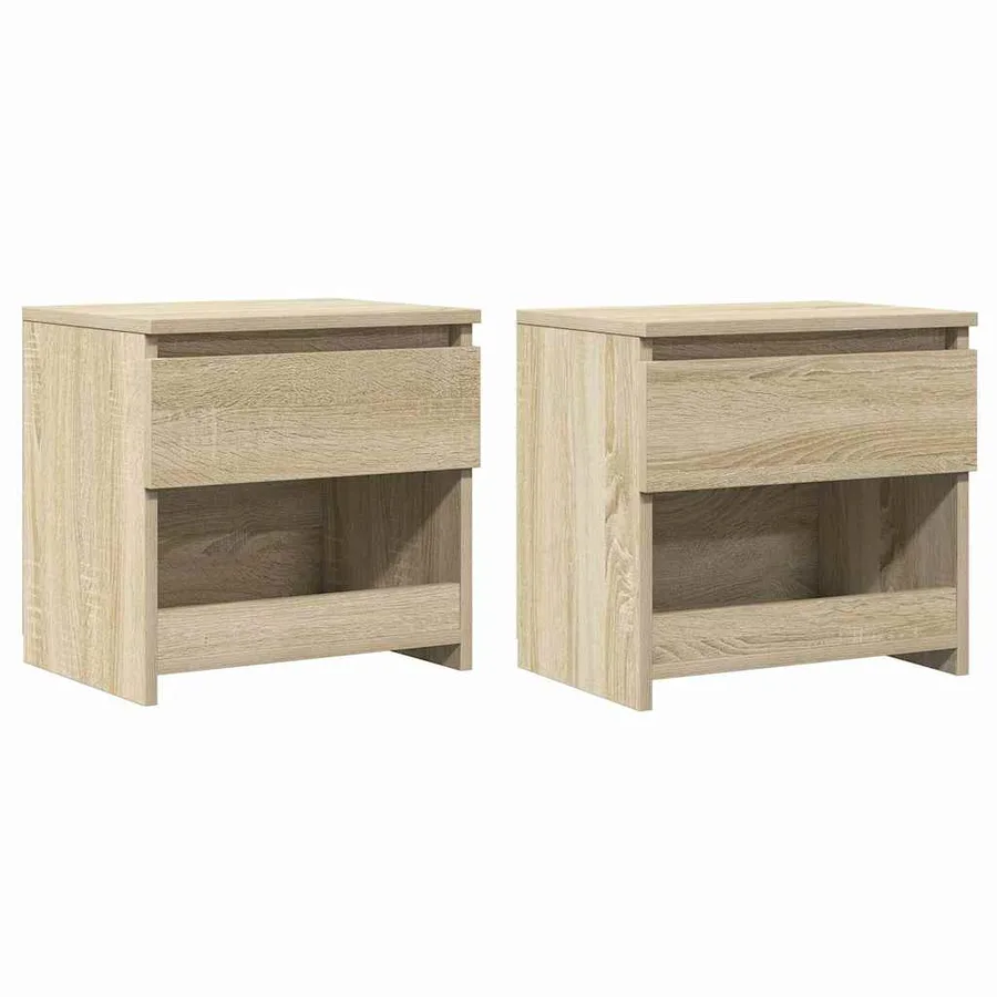 Tables de chevet 2 pcs Chêne sonoma 40x30x39 cm Bois ingénierie - 2