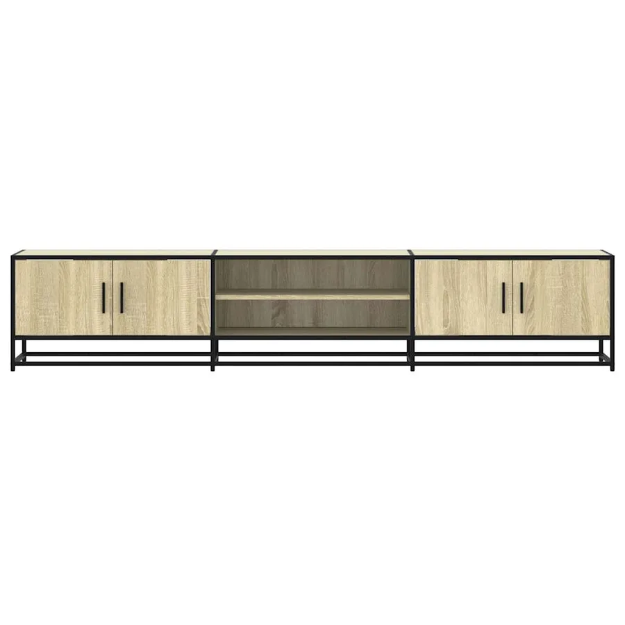 Meuble TV chêne sonoma 210x35x41 cm bois d'ingénierie - 4