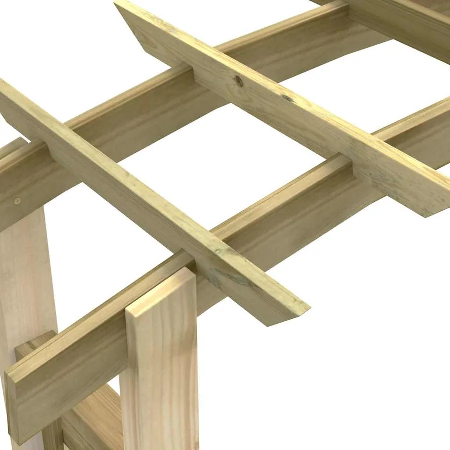 Voûte en treillis 150x60x210 cm Bois - 6