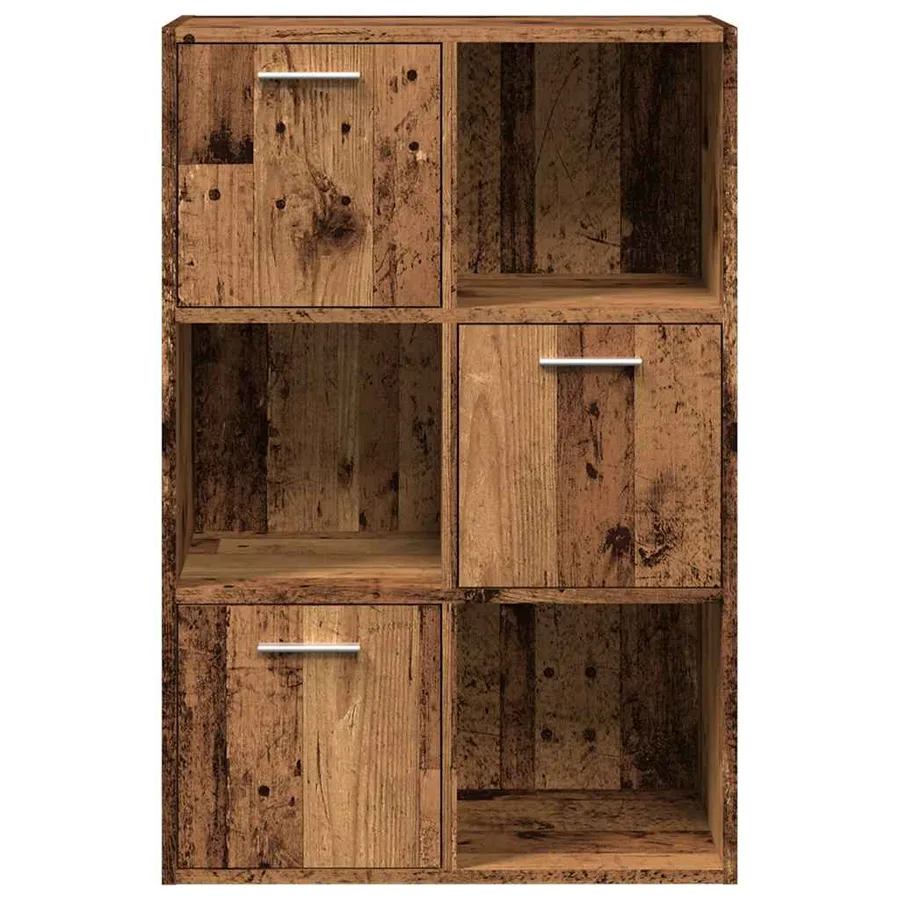 Bibliothèque vieux bois 60,5x30x90 cm bois d'ingénierie - 5
