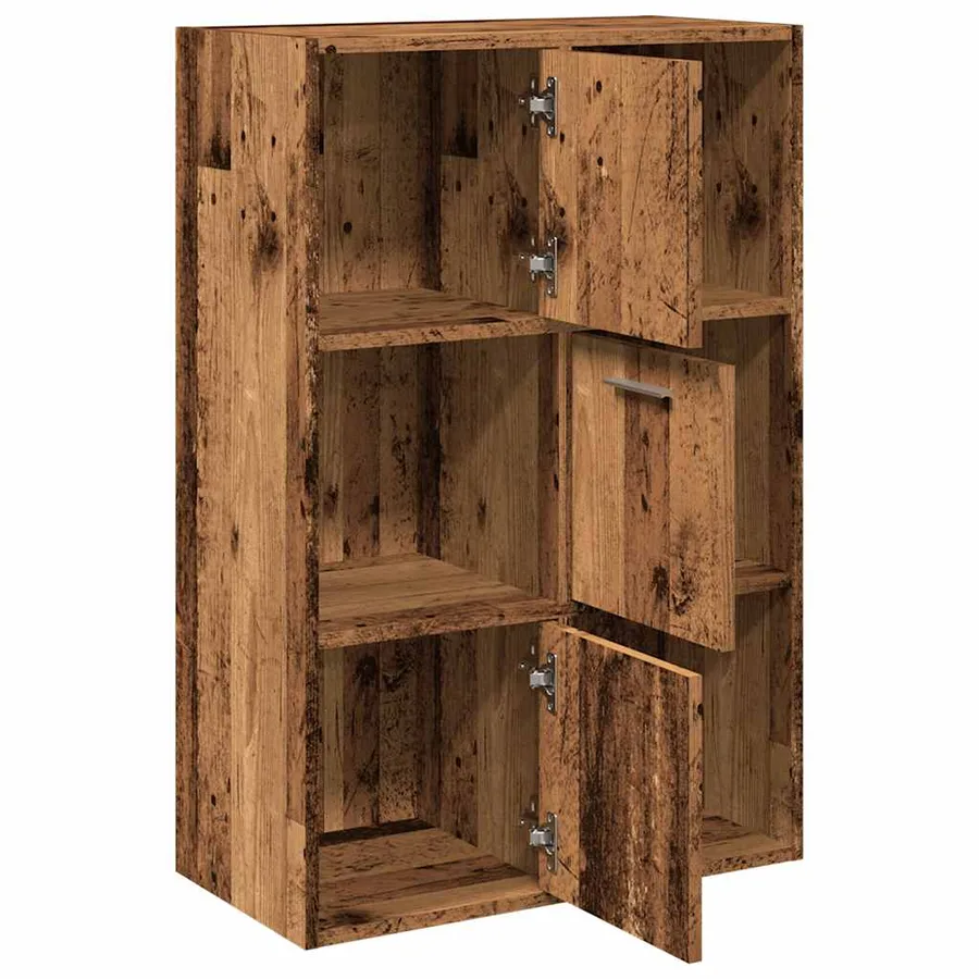 Bibliothèque vieux bois 60,5x30x90 cm bois d'ingénierie - 6