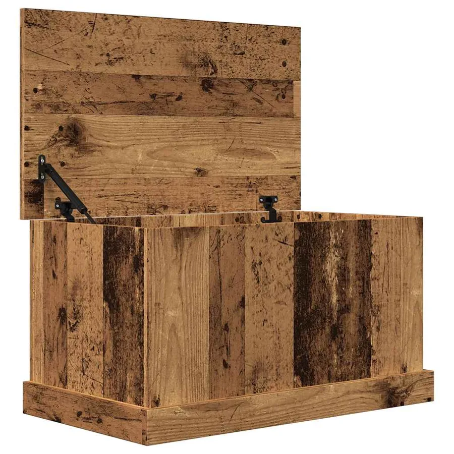 Boîtes de rangement vieux bois 70x40x38 cm bois d'ingénierie - 4