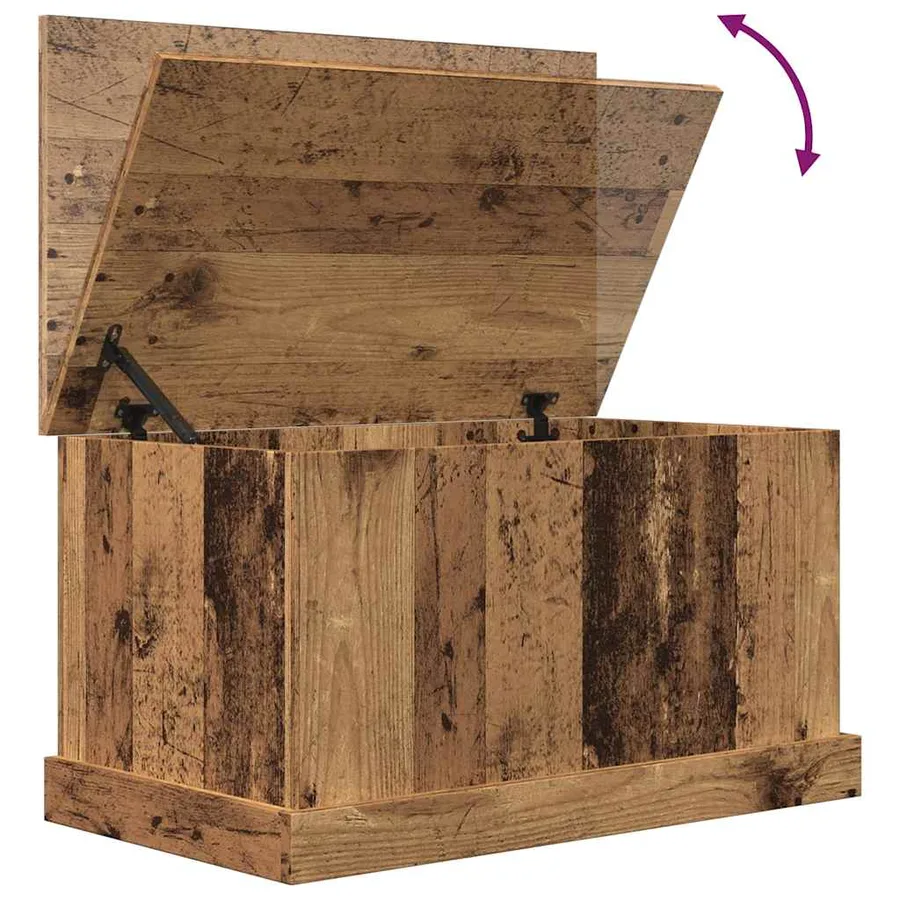 Boîtes de rangement vieux bois 70x40x38 cm bois d'ingénierie - 8