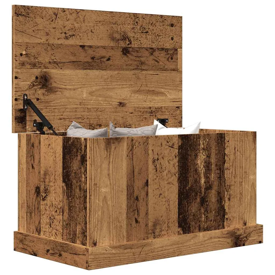 Boîtes de rangement vieux bois 70x40x38 cm bois d'ingénierie - 9