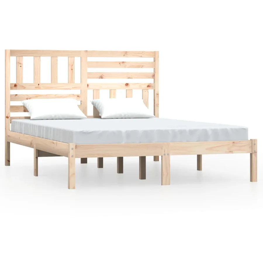 Cadre de lit sans matelas bois massif de pin 140x200 cm - 2