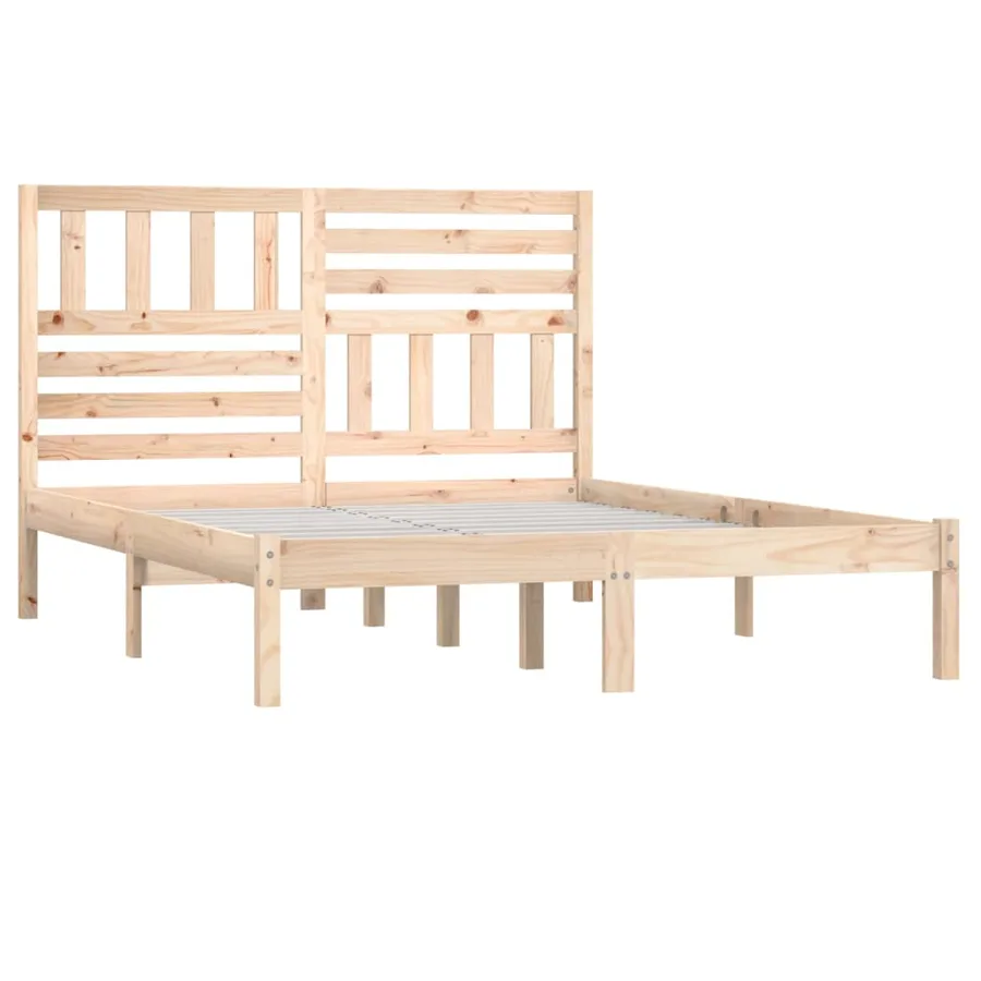 Cadre de lit sans matelas bois massif de pin 140x200 cm - 3