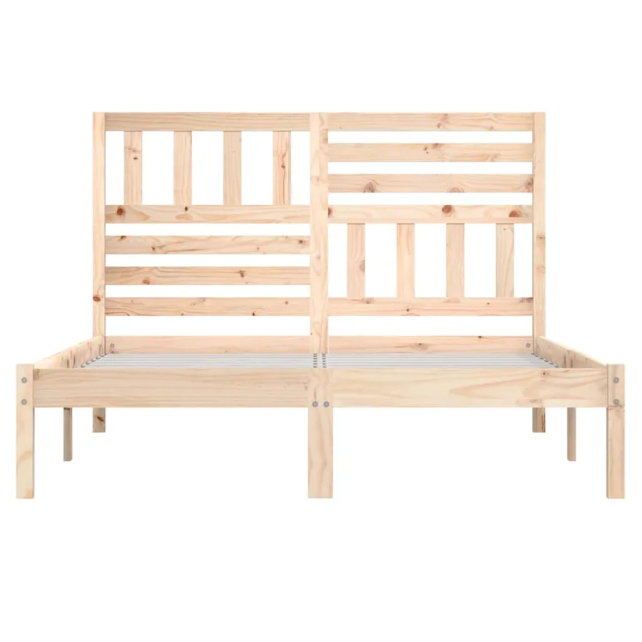 Cadre de lit sans matelas bois massif de pin 140x200 cm - 4