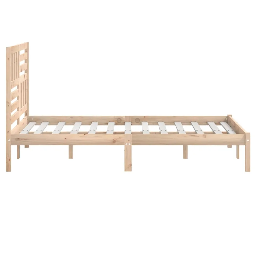 Cadre de lit sans matelas bois massif de pin 140x200 cm - 5