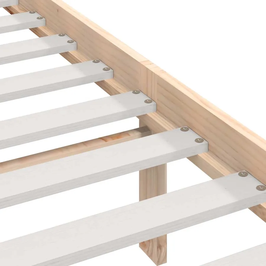 Cadre de lit sans matelas bois massif de pin 140x200 cm - 6