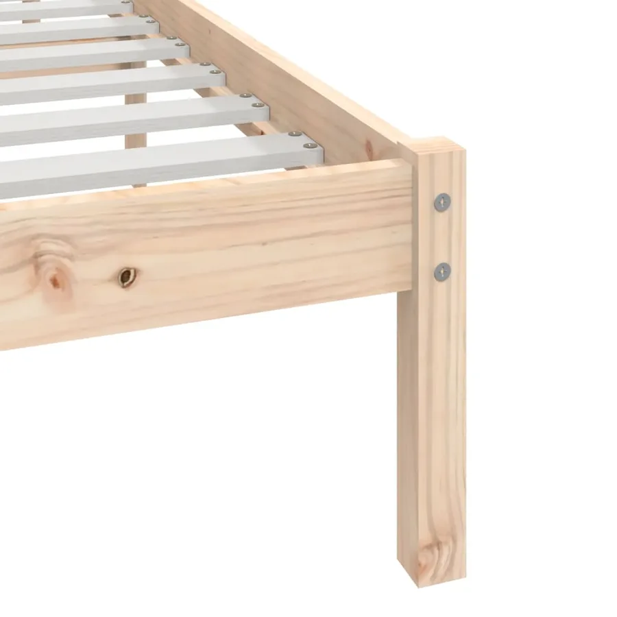Cadre de lit sans matelas bois massif de pin 140x200 cm - 7