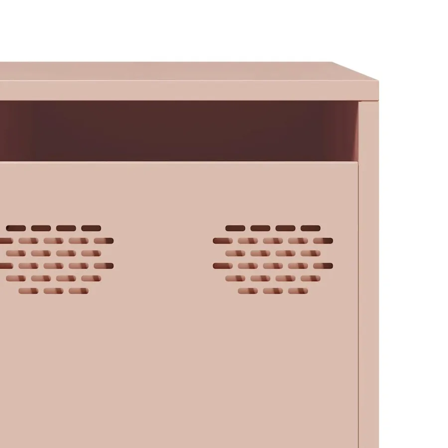 Meuble TV rose 202x39x43,5 cm acier laminé à froid - 10