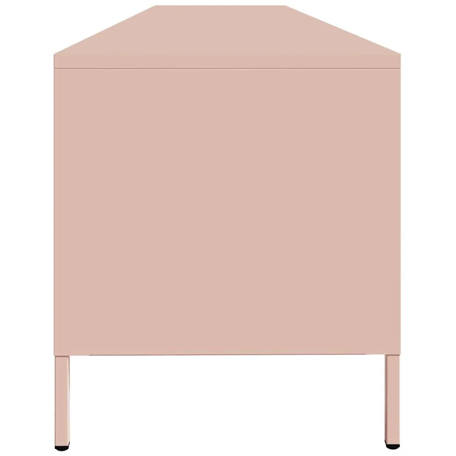 Meuble TV rose 202x39x43,5 cm acier laminé à froid - 6