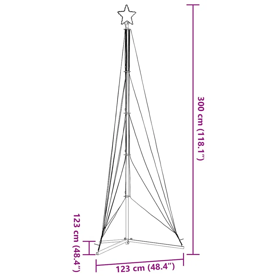 Sapin de Noël à LED 525 LED bleu 302 cm - 11