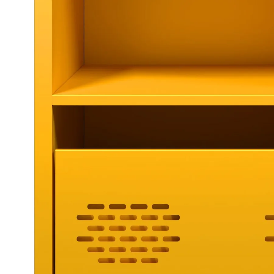 Buffet jaune moutarde 35x39x73,5 cm acier laminé à froid - 10