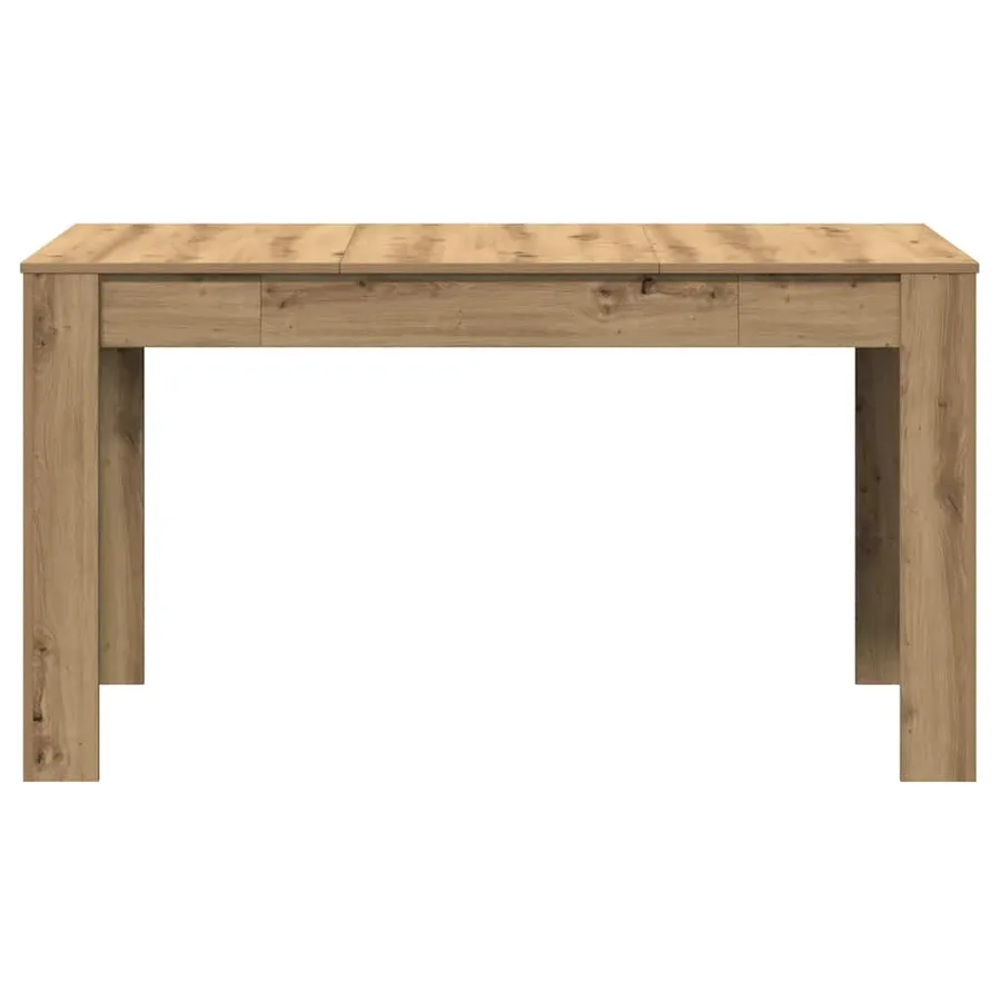 Table à manger chêne artisanal 140x74,5x76 cm bois d'ingénierie - 5