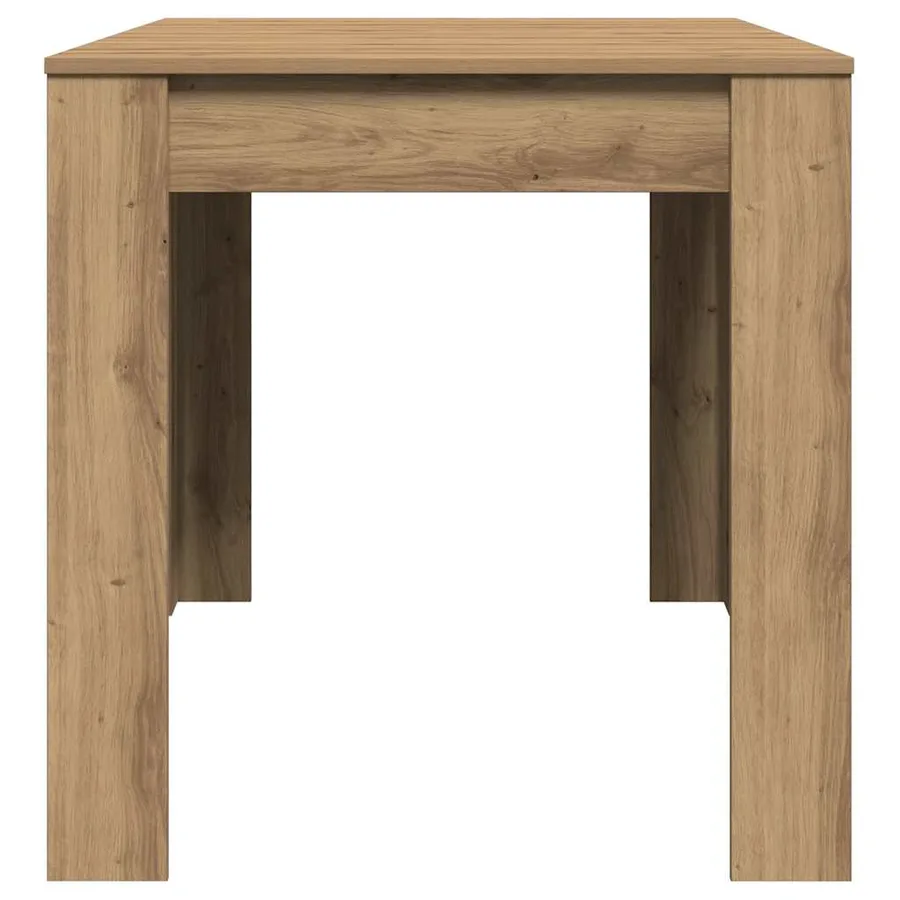 Table à manger chêne artisanal 140x74,5x76 cm bois d'ingénierie - 6