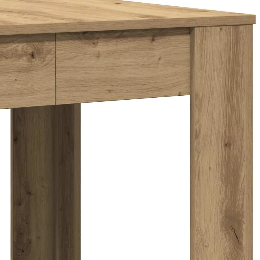 Table à manger chêne artisanal 140x74,5x76 cm bois d'ingénierie - 8