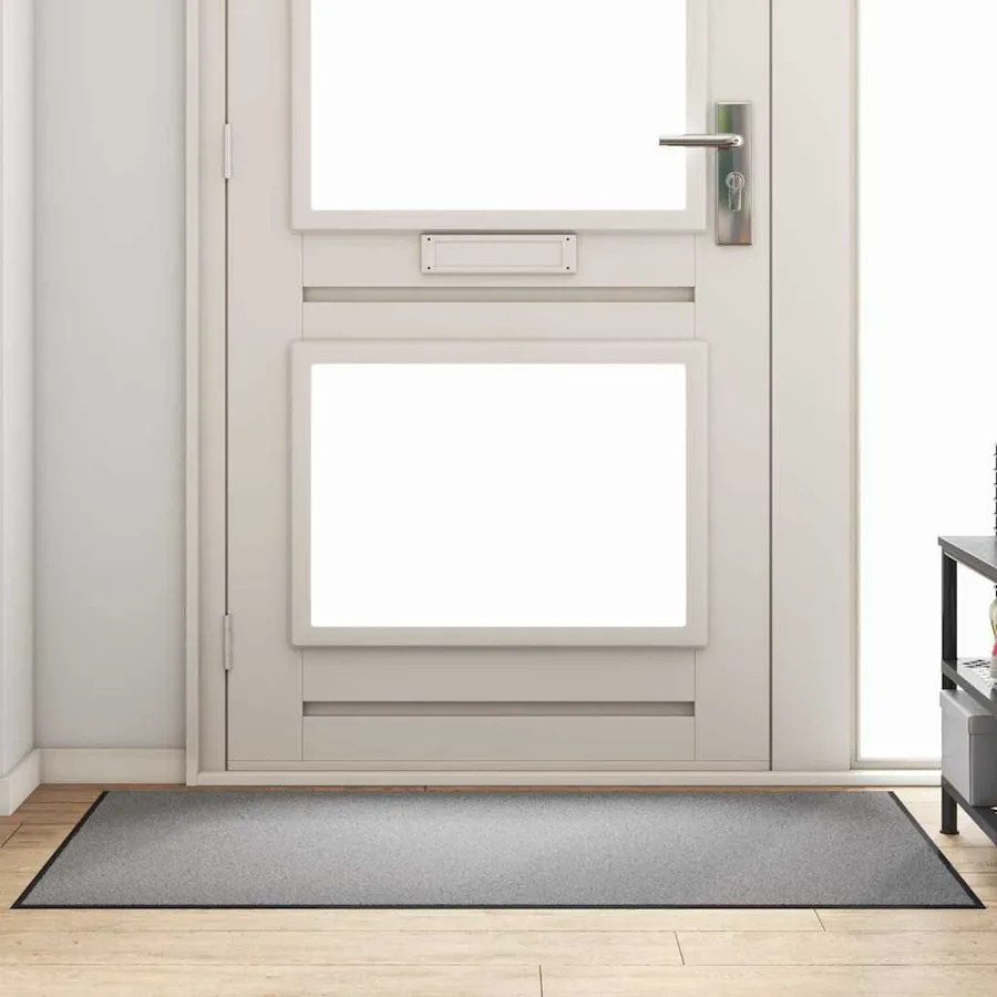 Tapis d'entrée Gris et Noir 90 x 150 cm 100% Polyamide