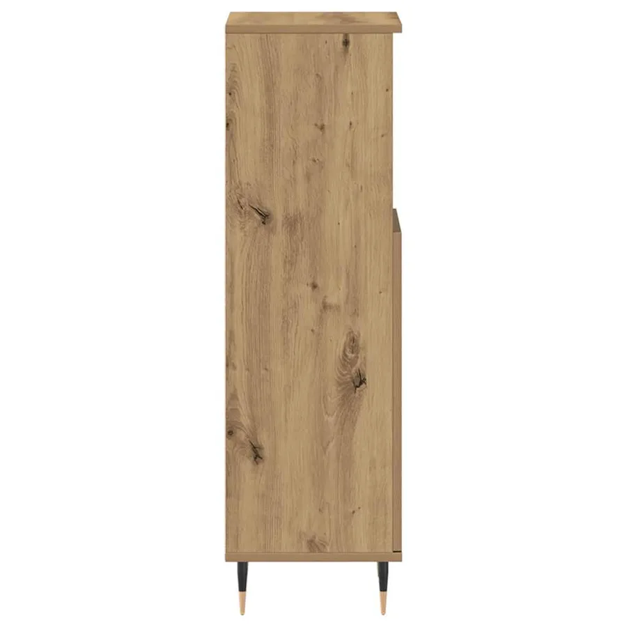 Armoire de salle de bain chêne artisanal 30x30x100 cm - 5