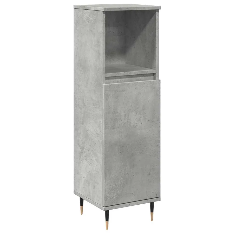 Armoire de salle de bain gris béton 30x30x100 cm - 2