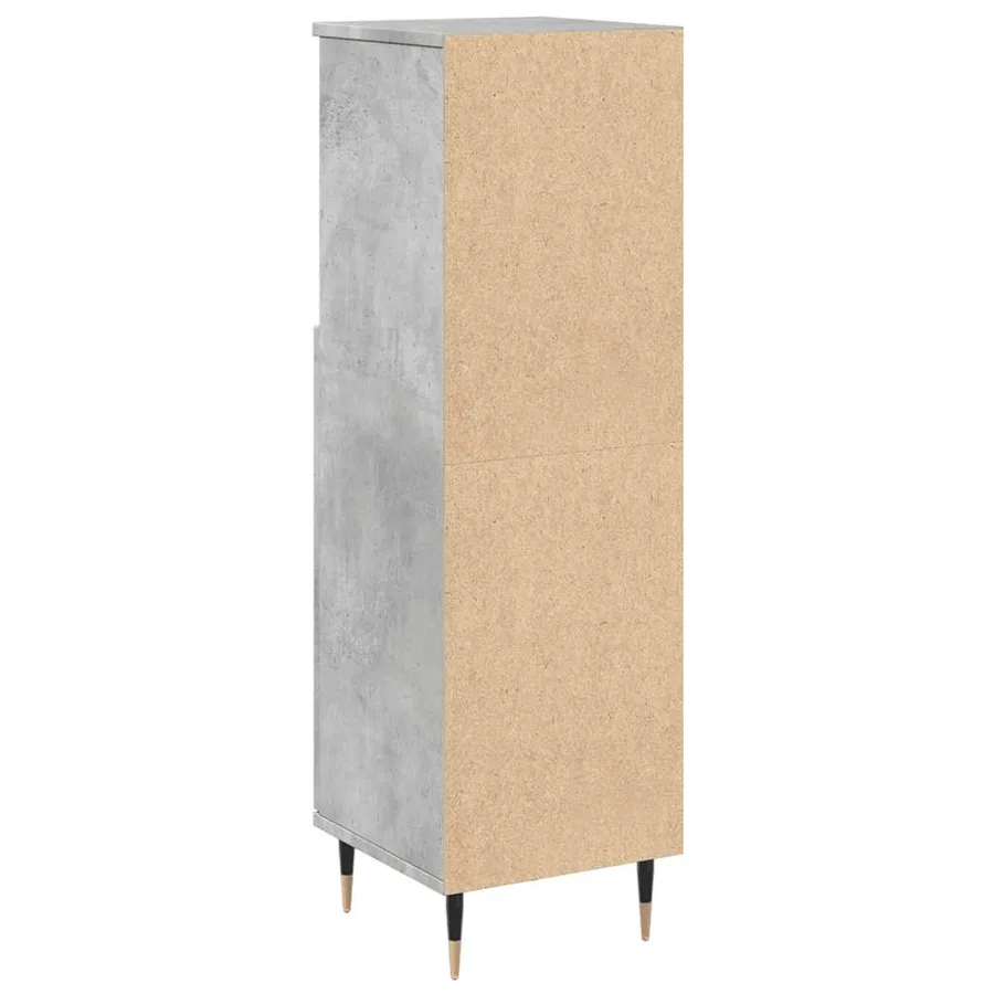 Armoire de salle de bain gris béton 30x30x100 cm - 6