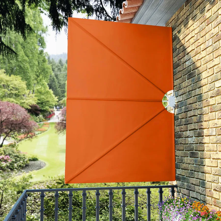 Auvent latéral pliable de terrasse Terre cuite 240 x 160 cm - 4