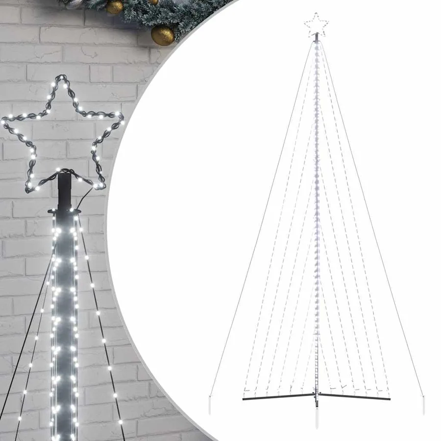 Sapin de Noël à LED 789 LED blanc froid 476 cm - 2