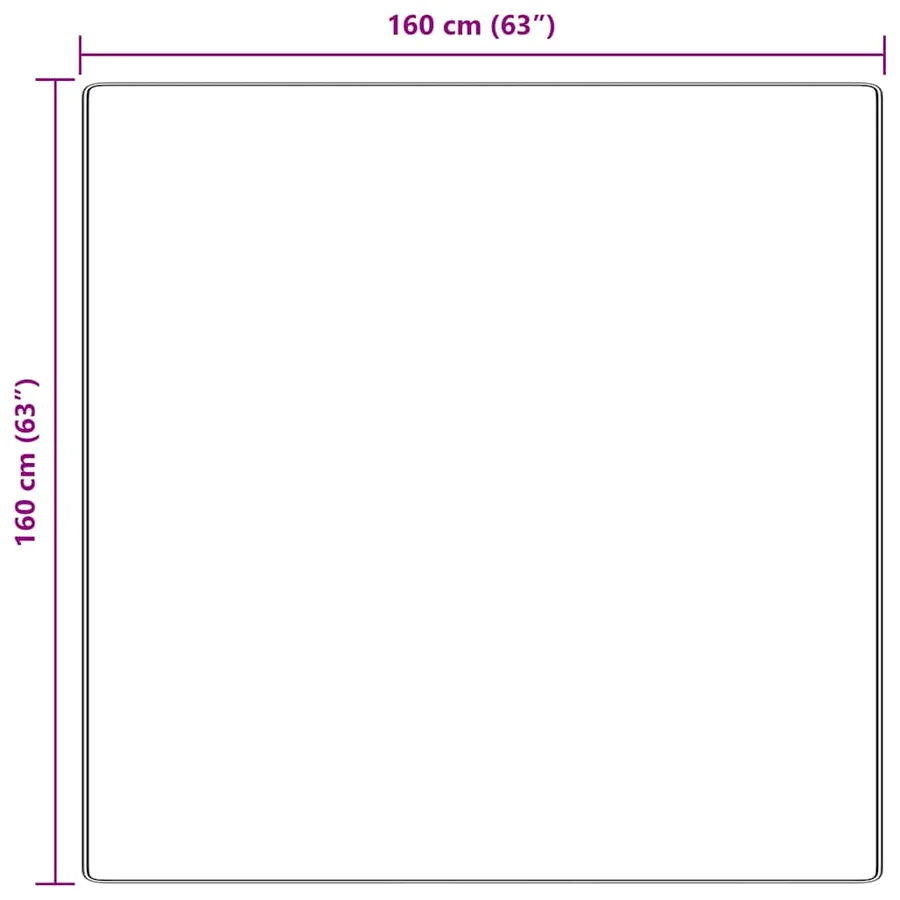 Tapis Shaggy Anti-dérapant Gris 160 x 160 cm PP - 8